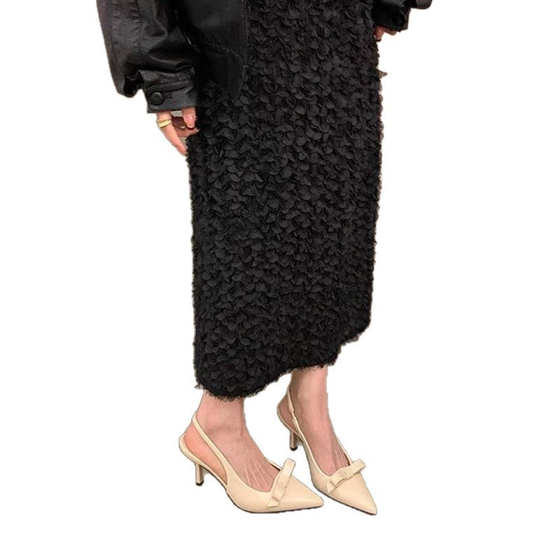 Damen elegante Slingback-Pumps mit zarter Schleifenverzierung Drune