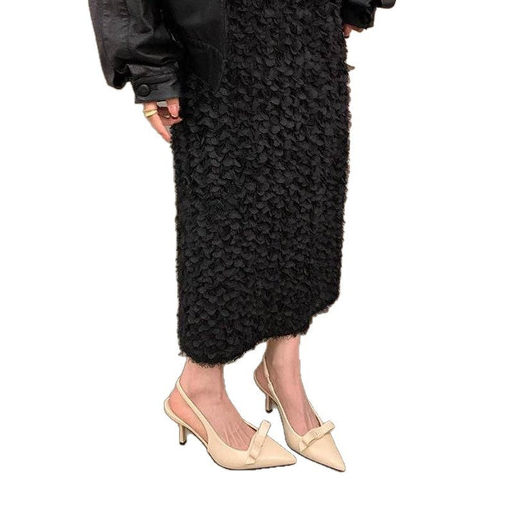 Damen elegante Slingback-Pumps mit zarter Schleifenverzierung Drune