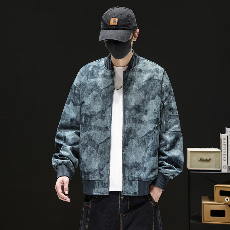 Herren Modische Bomberjacke mit Fantasie-Muster