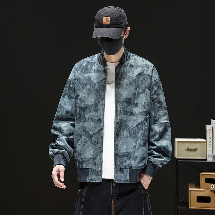 Herren Modische Bomberjacke mit Fantasie-Muster