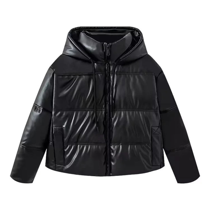 Damen nan leichte gesteppte Kurzjacke mit hohem Innenkragen, verstellbarer Kapuze und verdecktem Reißverschluss Drune
