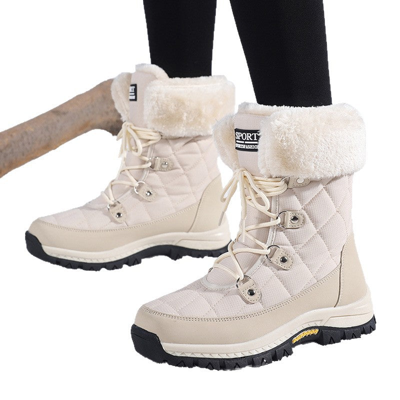 Damen Winterstiefel mit rutschfester Sohle und warmem Innenfutter Drune