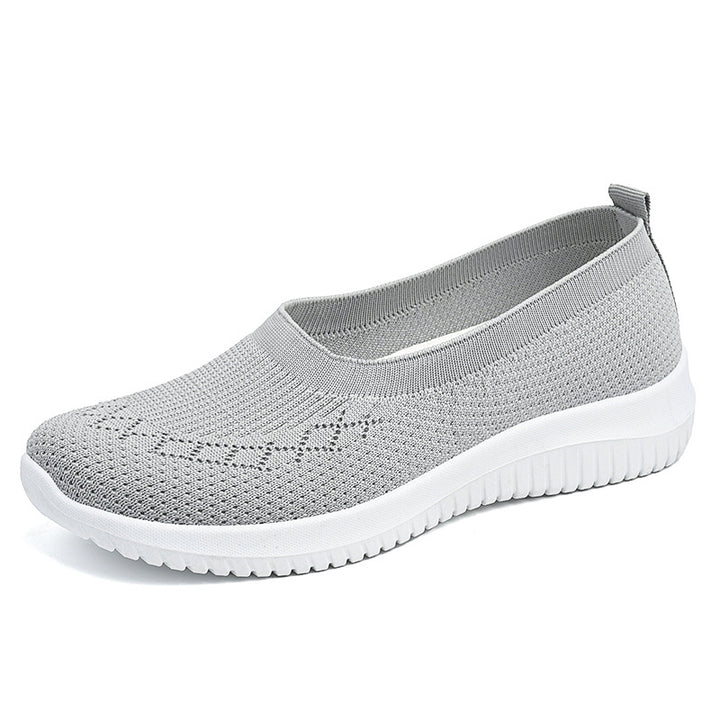 Damen nan nahtloser Strick-Ballerina-Slip mit sockenähnlichem Schaft, elastischem Einstieg und dämpfender Leichtlaufsohle Drune