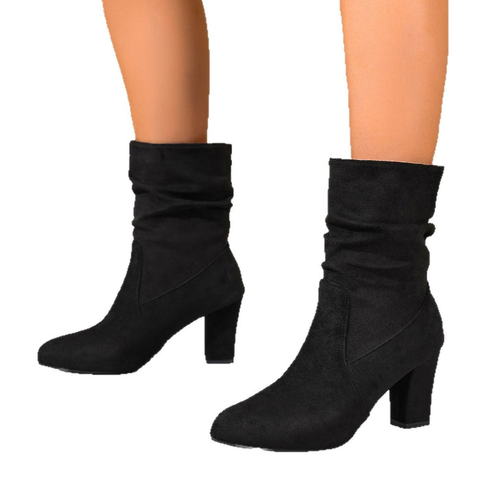 Damen Modische Stiefeletten mit blockierendem Absatz Drune