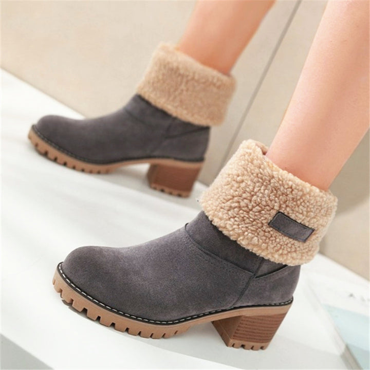 Damen Stiefeletten mit gefüttertem Schaft und rutschfester Sohle Drune