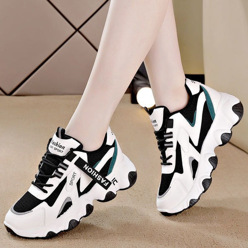 Damen Sportliche Sneaker mit atmungsaktiver Mesh-Oberfläche und dämpfender Laufsohle Drune