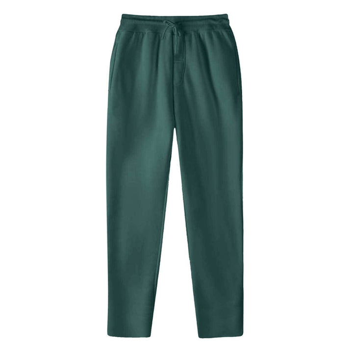 Herren nan geradlinige Sweatpants aus melierter Baumwollmischung mit elastischem Bund Kordelzug und Seitentaschen Drune