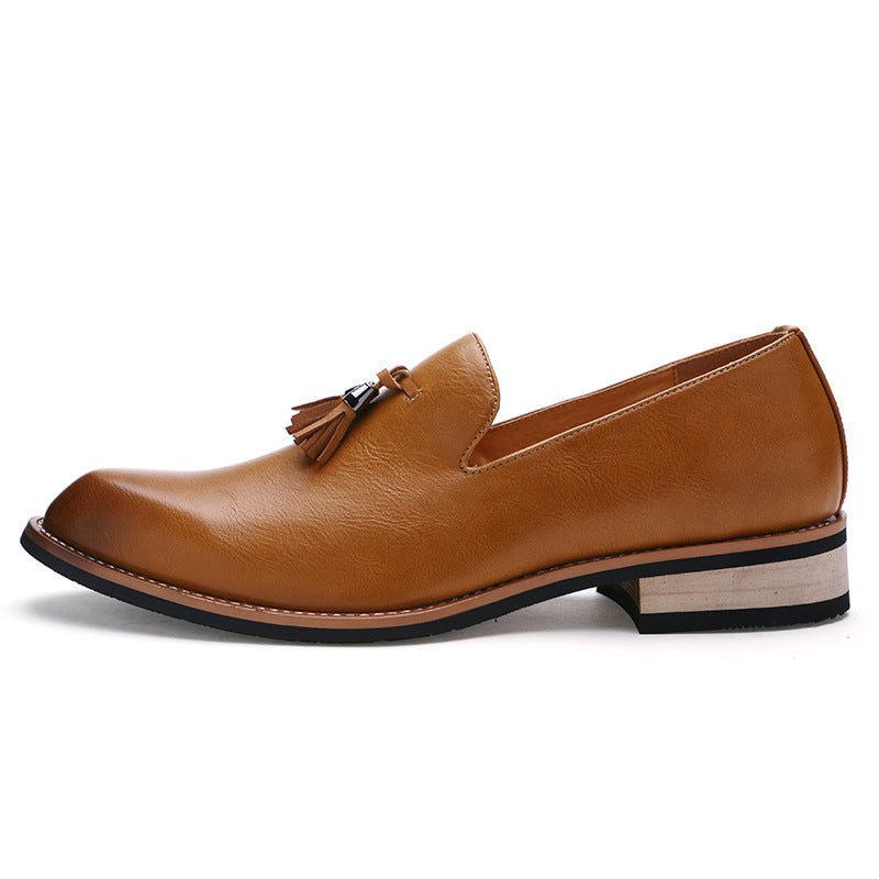 Damen Luxus Loafers aus echtem Leder mit modischen Fransen Drune