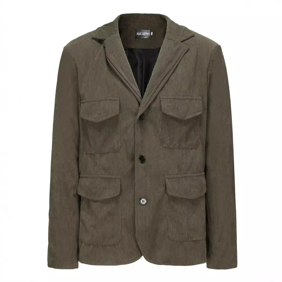 Damen modischer Cordblazer mit funktionalen Taschen Drune