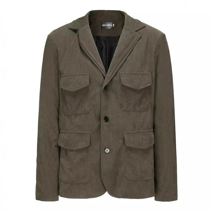 Damen modischer Cordblazer mit funktionalen Taschen Drune