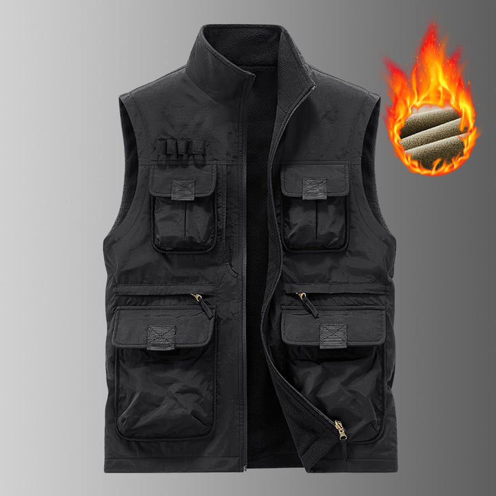 Herren Multifunktionale Utility‑Weste mit Fleecefutter & Mehrfach‑Taschen Drune