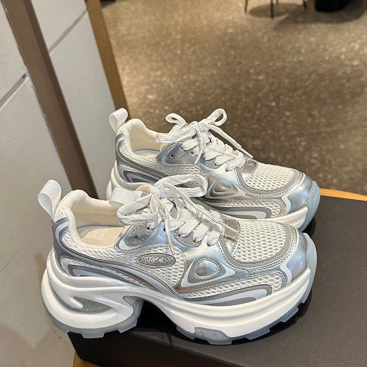 Damen Sportliche Sneakers mit atmungsaktiver Mesh-Oberfläche und gepolsterter Sohle Drune