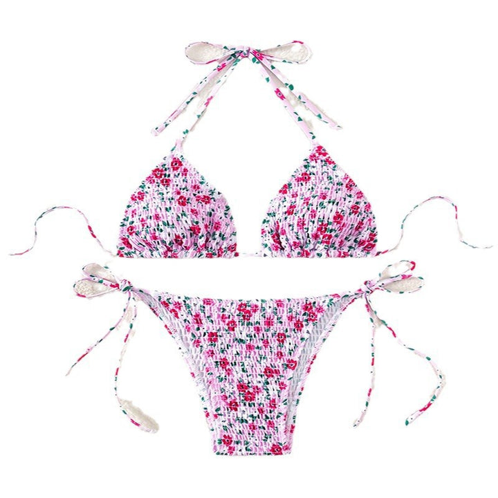 Damen Triangel-Bikini mit floralem Design Drune