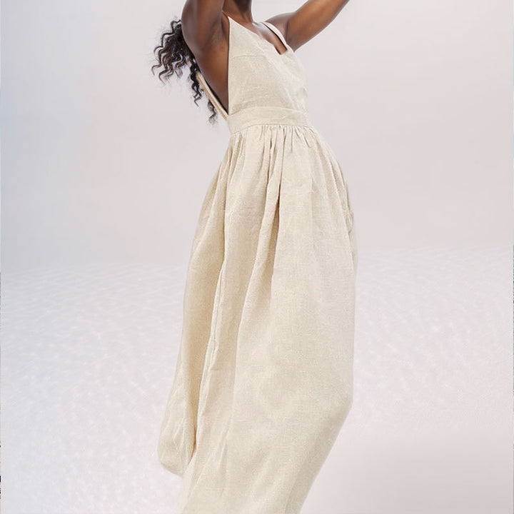 Damen Maxikleid mit verstellbaren Trägern und eleganter Taillierung Drune
