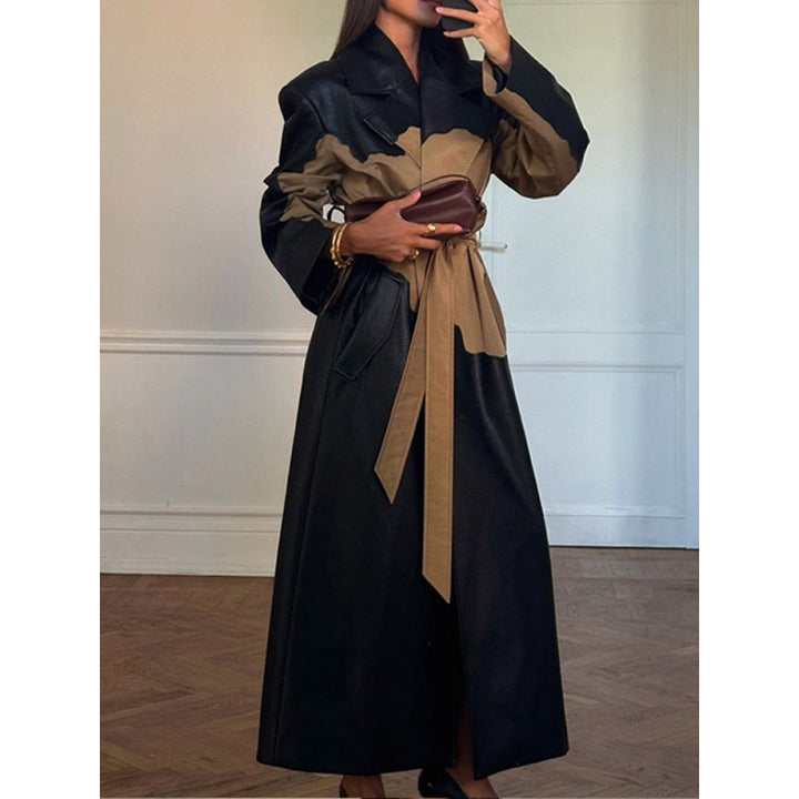 Damen Modischer Windbreaker-Mantel mit Gürtel und Taschen Drune