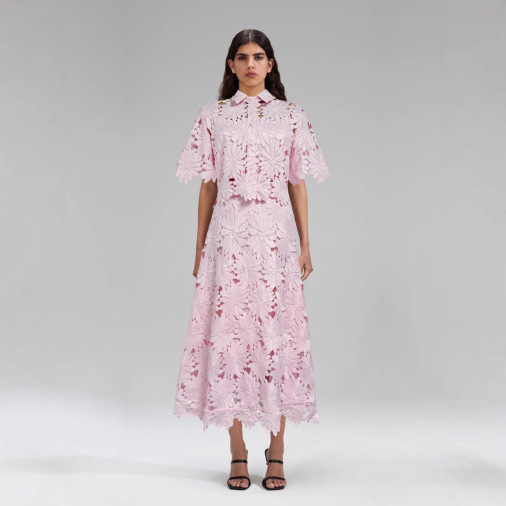 Damen Blumenkleid mit hochgeschlossenem Kragen und voluminösen Ärmeln Drune