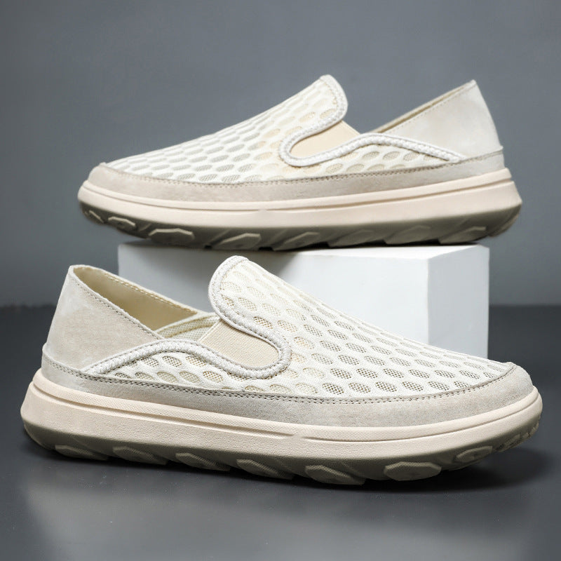 Herren nan atmungsaktiver Mesh-Slip-On Loafer mit elastischen Einsätzen und stoßdämpfender EVA-Sohle Drune