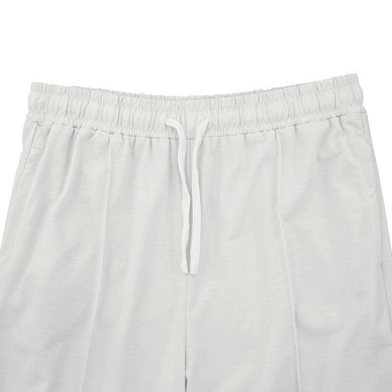 Herren Relaxed-Fit Freizeit-Hose mit Bügelfalte, Tunnelzug und Eingrifftaschen Drune