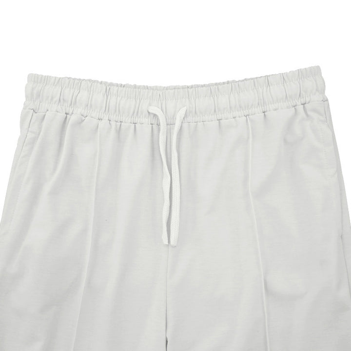 Herren Relaxed-Fit Freizeit-Hose mit Bügelfalte, Tunnelzug und Eingrifftaschen Drune
