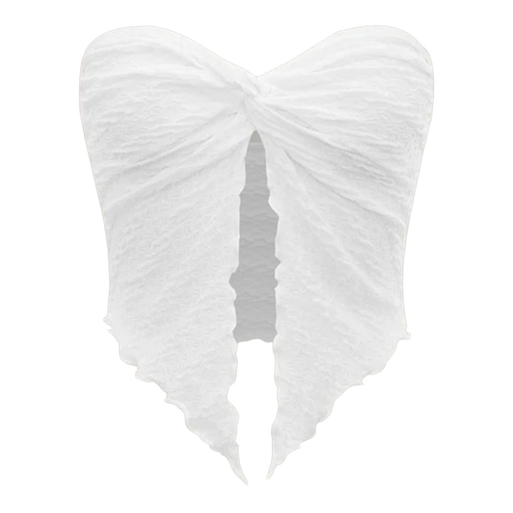 Damen ärmelloses Top mit elegantem Wickeldesign Drune