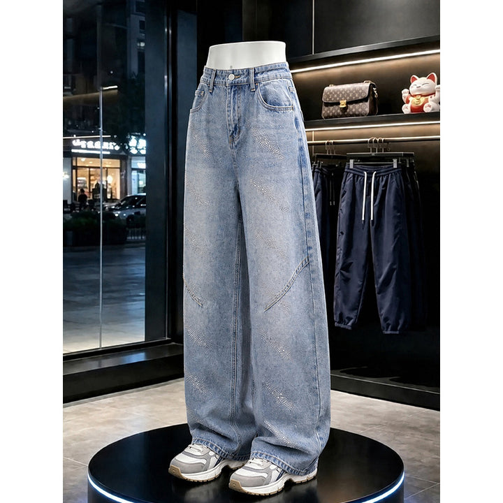 Damen Modische Weitgeschnittene Jeans Drune