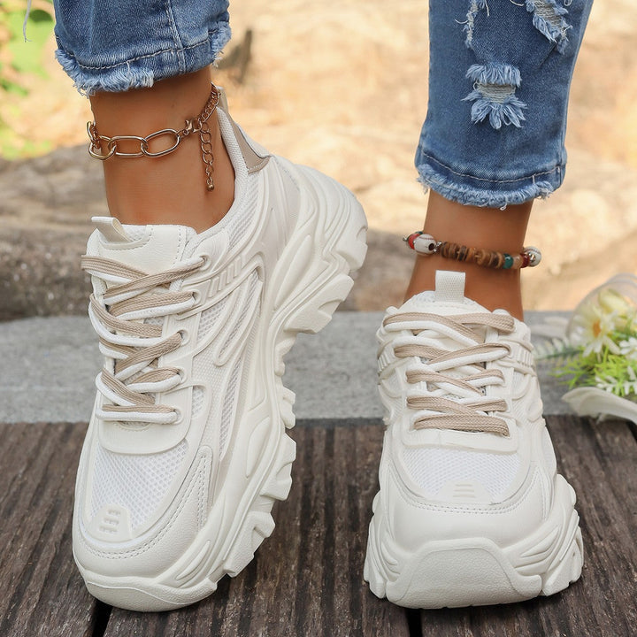 Damen Chunky Sneakers mit dämpfender Sohle und atmungsaktivem Obermaterial Drune