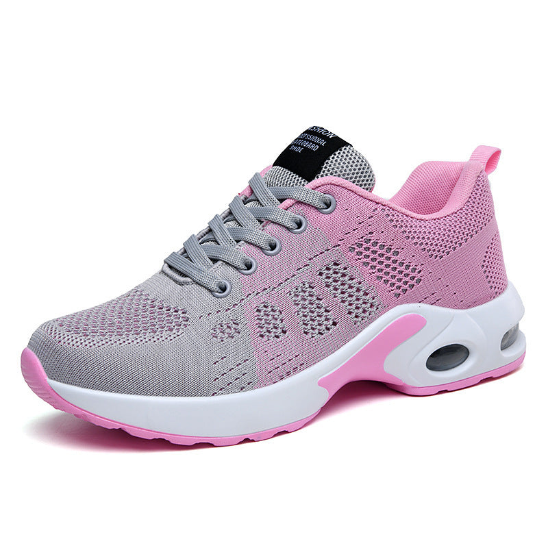 Damen atmungsaktive Strick-Sneaker mit Luftkammer-Zwischensohle und gepolstertem Einstieg Drune