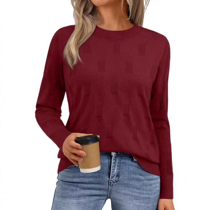 Damen Modischer Strickpullover mit Strukturmuster Drune