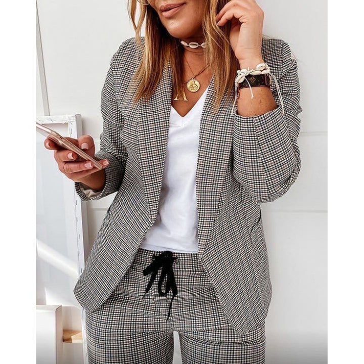 Damen Blazer und Hose Set Drune