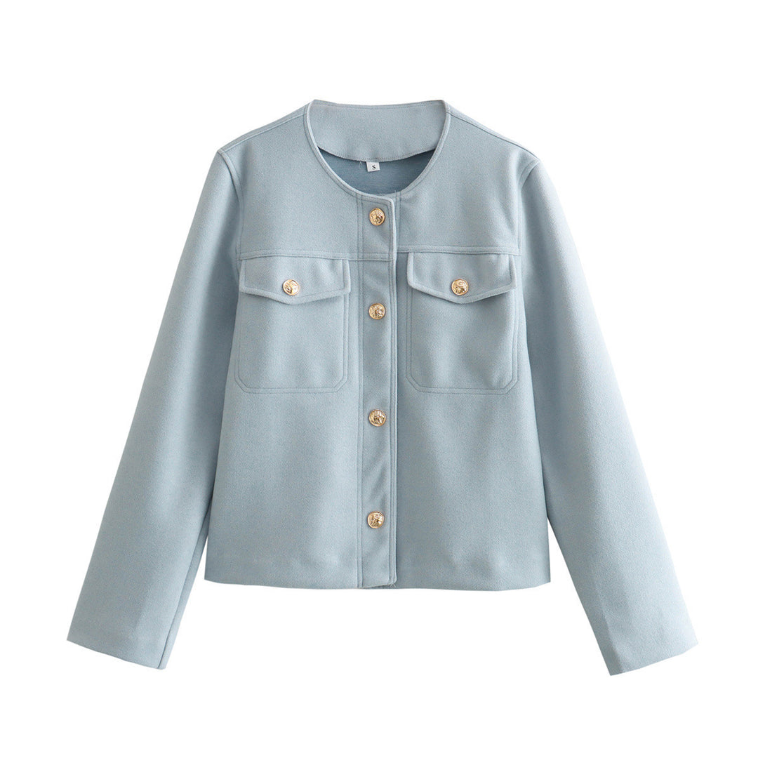 Damen moderne Jacke aus weichen Materialien mit strukturiertem Design Drune