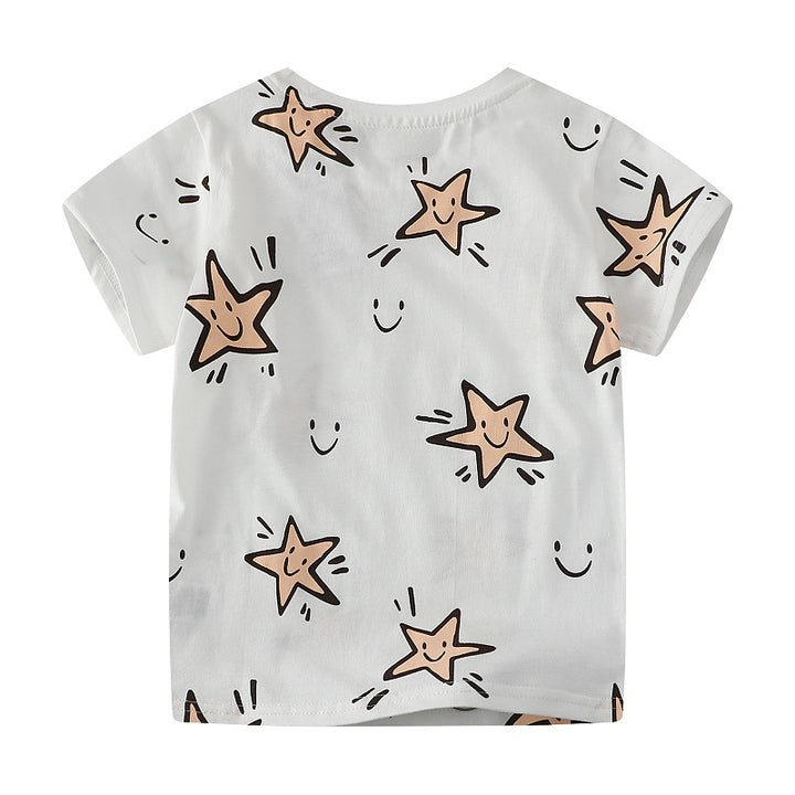 Kinder T-Shirt mit fröhlichem Sternenmuster Drune