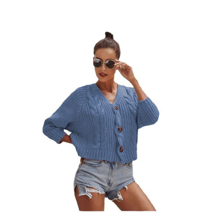 Damen Grobstrickjacke mit eleganten Knopfdetails und geschmackvollem Design Drune