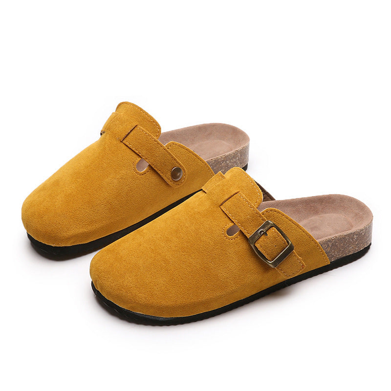 Herren Wildleder Clog mit ergonomischem Kork-Fußbett und verstellbarer Metallschnalle Drune