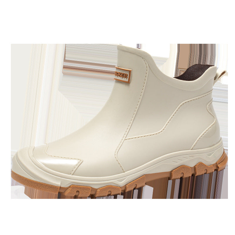Herren Kurzschaft-Gummistiefel mit rutschfester Profilsohle und verstärkter Zehenkappe Drune