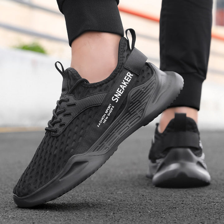 Unisex nan atmungsaktiver Stricksportschuh mit wabenstruktur, sockenähnlichem Schaft und gedämpfter Leichtschaum-Zwischensohle Drune