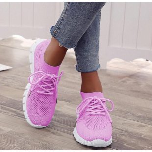 Damen atmungsaktiver Strick-Sneaker mit flexibler Segmentsohle und Komfortfußbett Drune