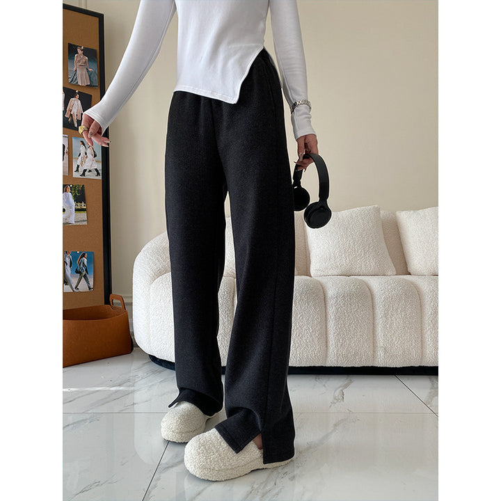 Damen Lässig geschnittene High-Waist Hose Drune