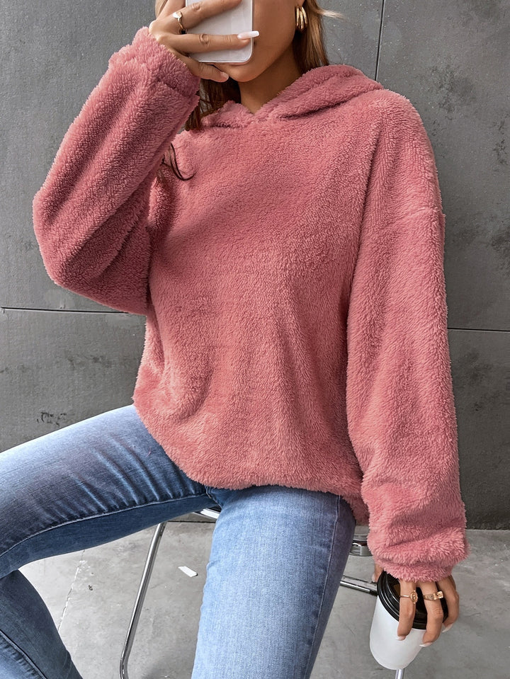 Damen Kuscheliger Hoodie mit Peter Pan Kragen Drune