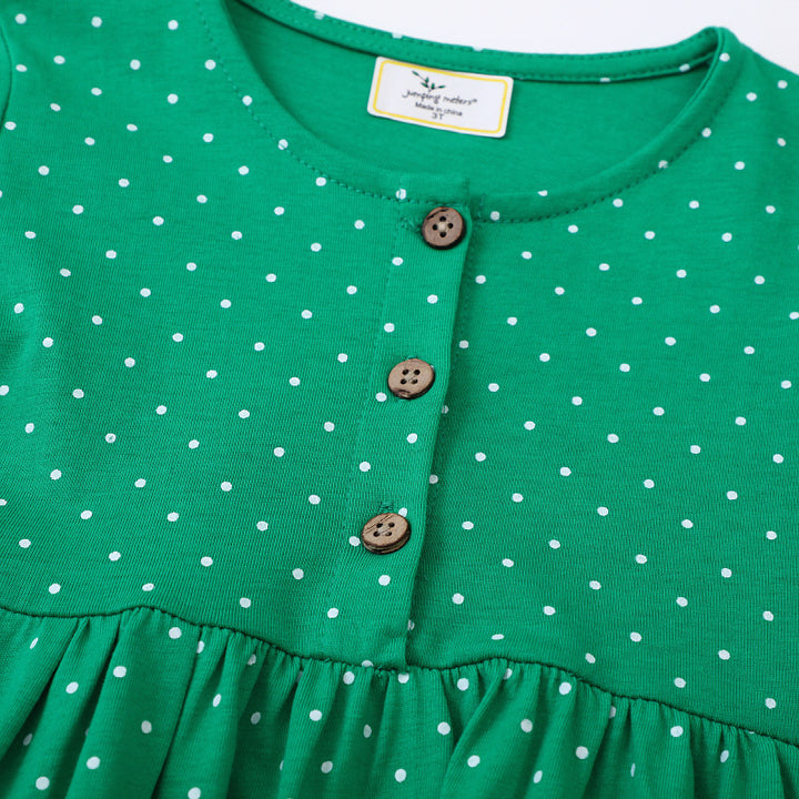 Mädchen Baumwollkleid mit bunten Blumenstickereien Drune