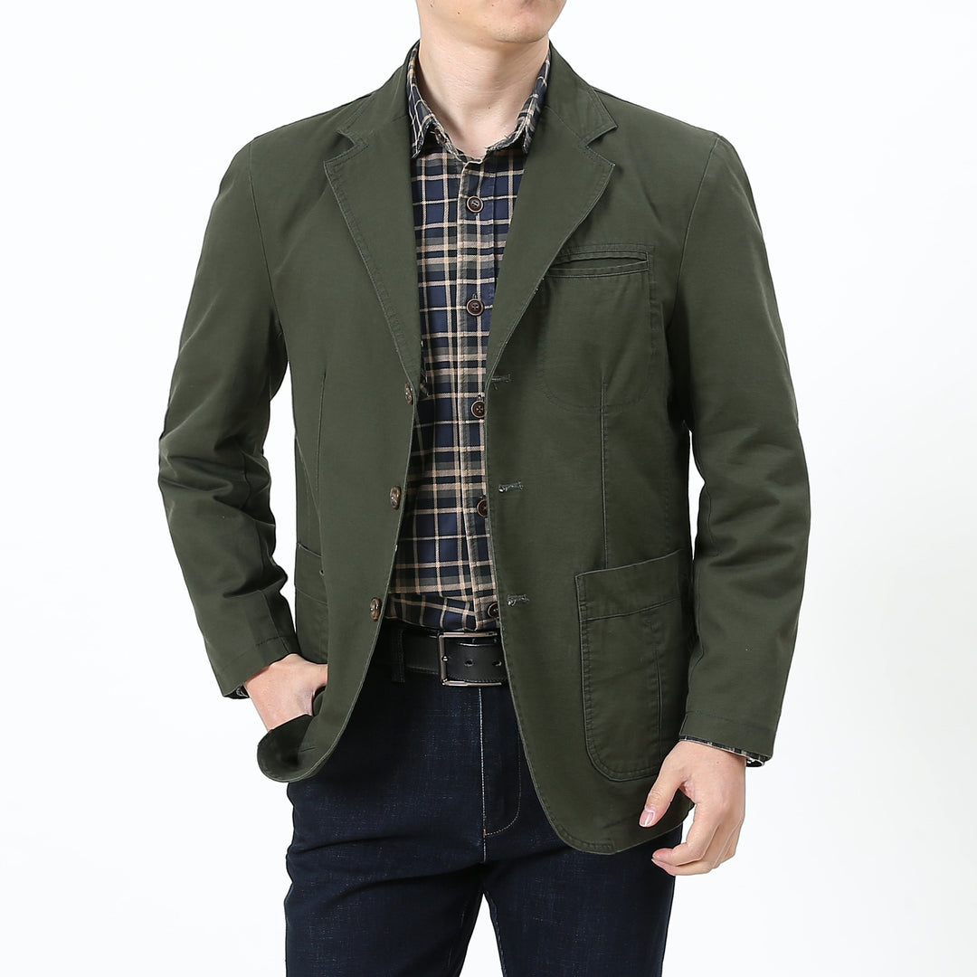 Herren Eleganter und bequemer Baumwollblazer Drune