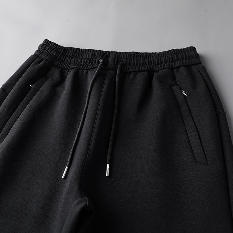 Herren Zweiteiliges sportliches Trainingsset mit Stehkragen‑Zipjacke & konischer Jogginghose Drune