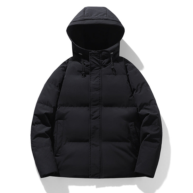 Herren Wattierte Kapuzen-Übergangsjacke mit Thermofüllung und hohem Stehkragen Drune