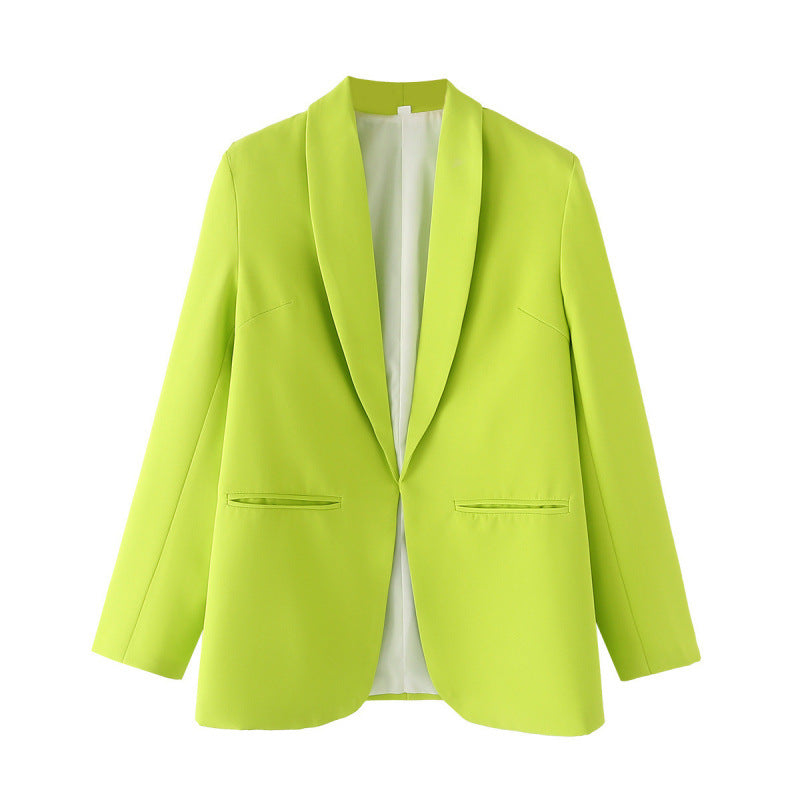 Damen eleganter Blazer mit einzigartigem Schnitt und Taschen Drune