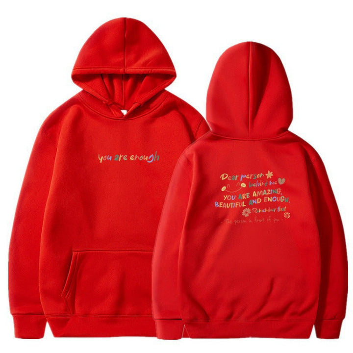 Damen Kapuzenpullover mit motivierendem Schriftzug und komfortabler Passform Drune