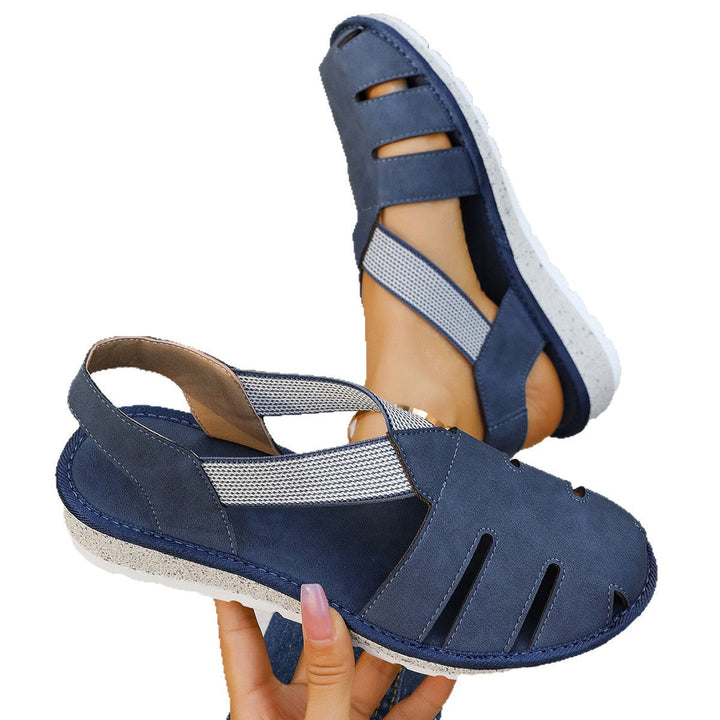 Damen Atmungsaktive Freizeitsandalen mit elastischen Riemen und ergonomischem Fußbett Drune