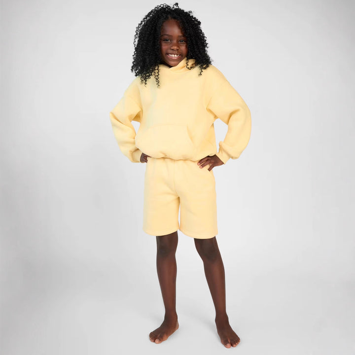 Damen Sportliches Kurzarm-Set mit Kapuze und bequemen Shorts Drune