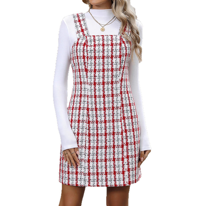 Damen Karierter Minikleid Drune