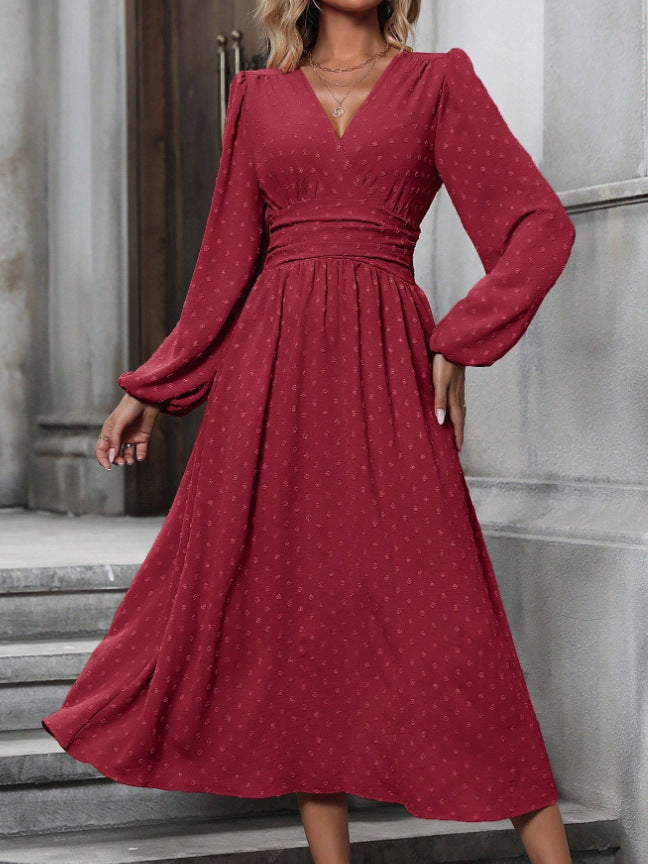 Damen Maxikleid mit eleganter Wickeloptik Drune