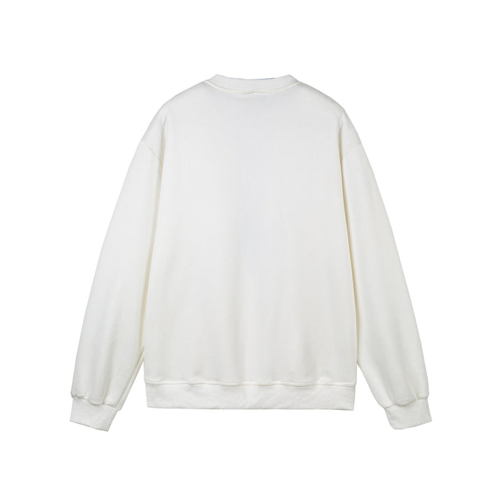Damen Cropped Oversize‑Sweatshirt mit integriertem Hemdblusen‑Einsatz und V‑Ausschnitt Drune
