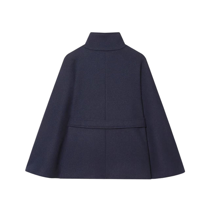 Damen Kurz-Cape mit wattierter Konstruktion, Stehkragen und Bindegürtel Drune